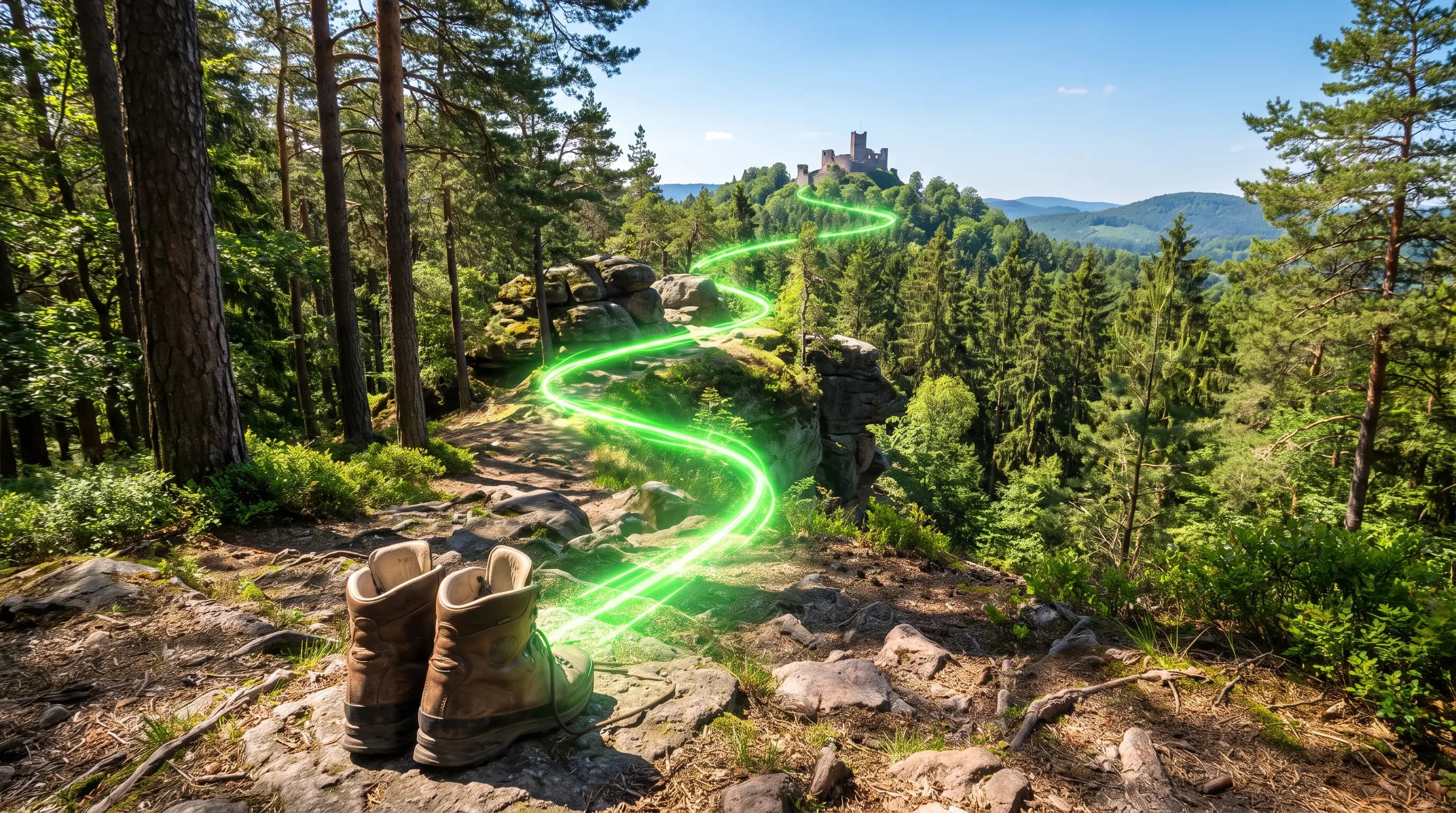 Wandern – Kinder auf Schnitzeljagd im Freien